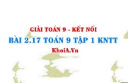 Bài 2.17 SGK Toán 9 tập 1 Kết nối tri thức